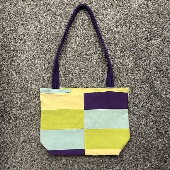 Handmade Patchwork Denim Bag Oversized Tote Vintage Jeans Colorful Crossbody - Picture 3 of 12